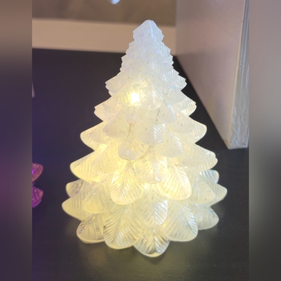 N/A Holiday Set Of 6 Handmade Resin Light Up Christmas Trees Poshmark